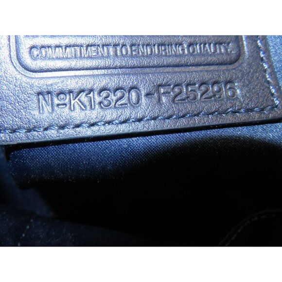 Coach Taylor 2013 Metallic Blue Leather Double Handle Satchel & Crossbody Strap - Picture 12 of 13